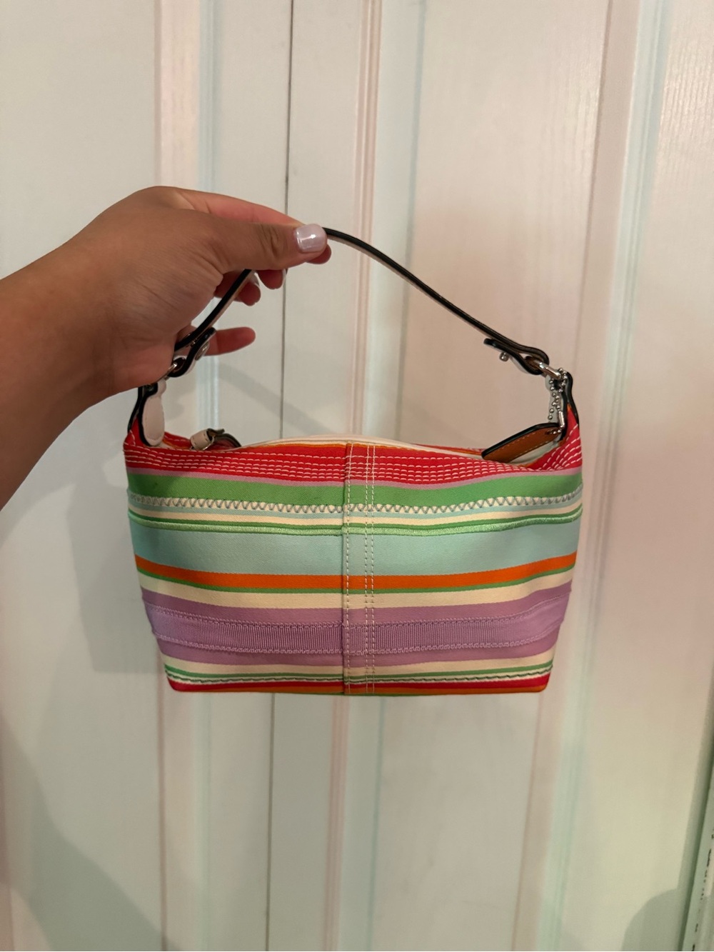 EUC Vintage Y2K Coach hamptons mini hobo Multi coloured